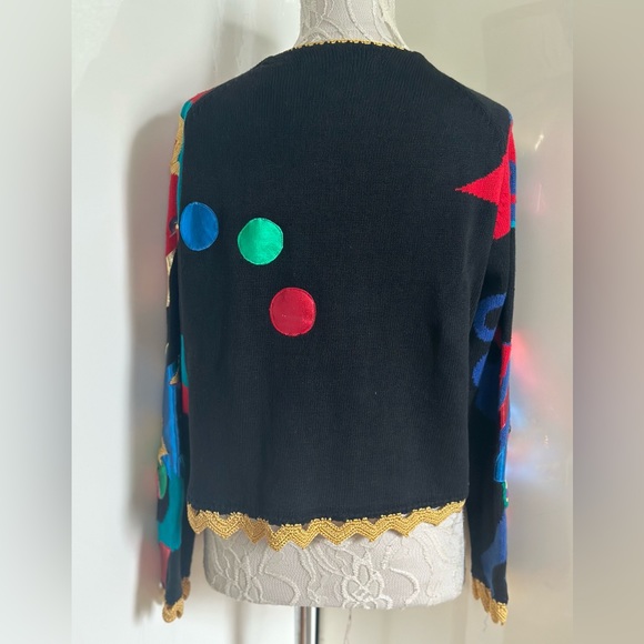 Rare Michael Simon Circus Collectible Sweater Cardigan Christmas sz L - Picture 9 of 17